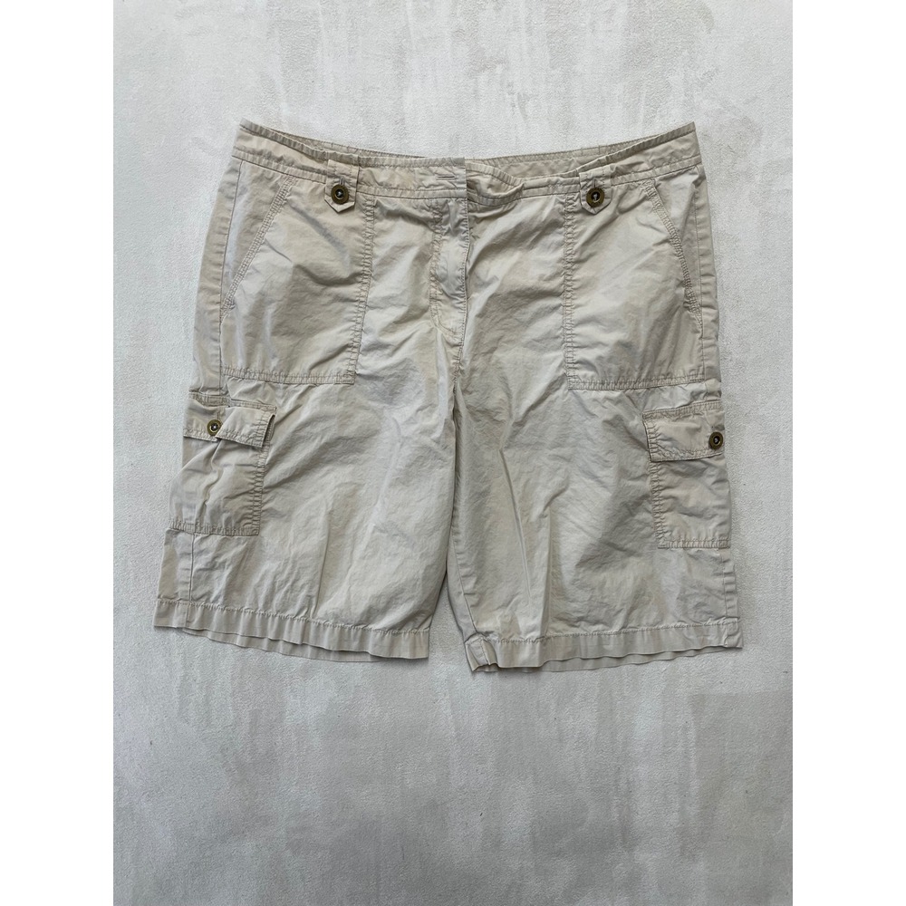Michael Kors Mens Beige Cargo Shorts Khaki Utility Pockets 35 Waist